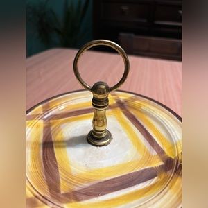 Organdie VernonWare 2-tiered serving tray platter vintage